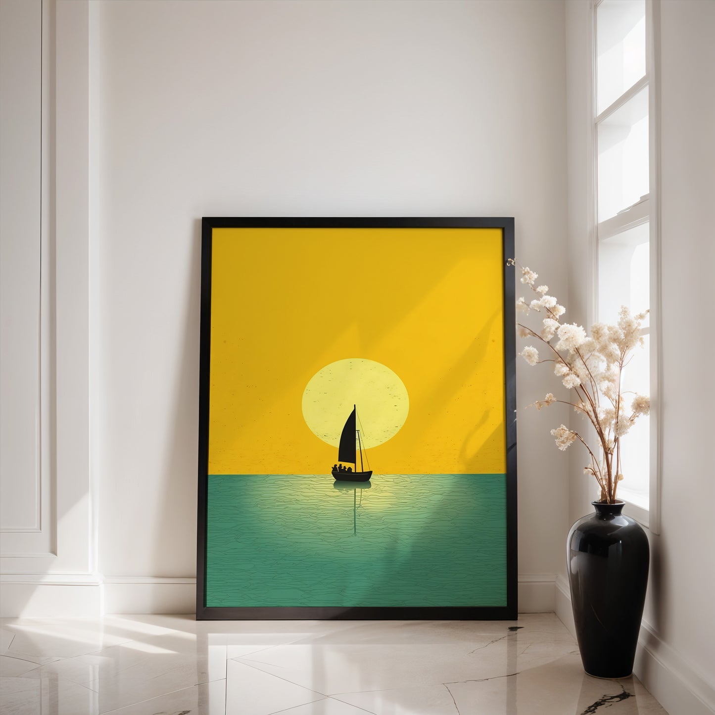 Vibrant Boat Scenic Print