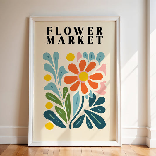 Abstract Flower Market Print