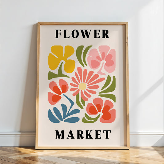 Abstract Flower Market Print