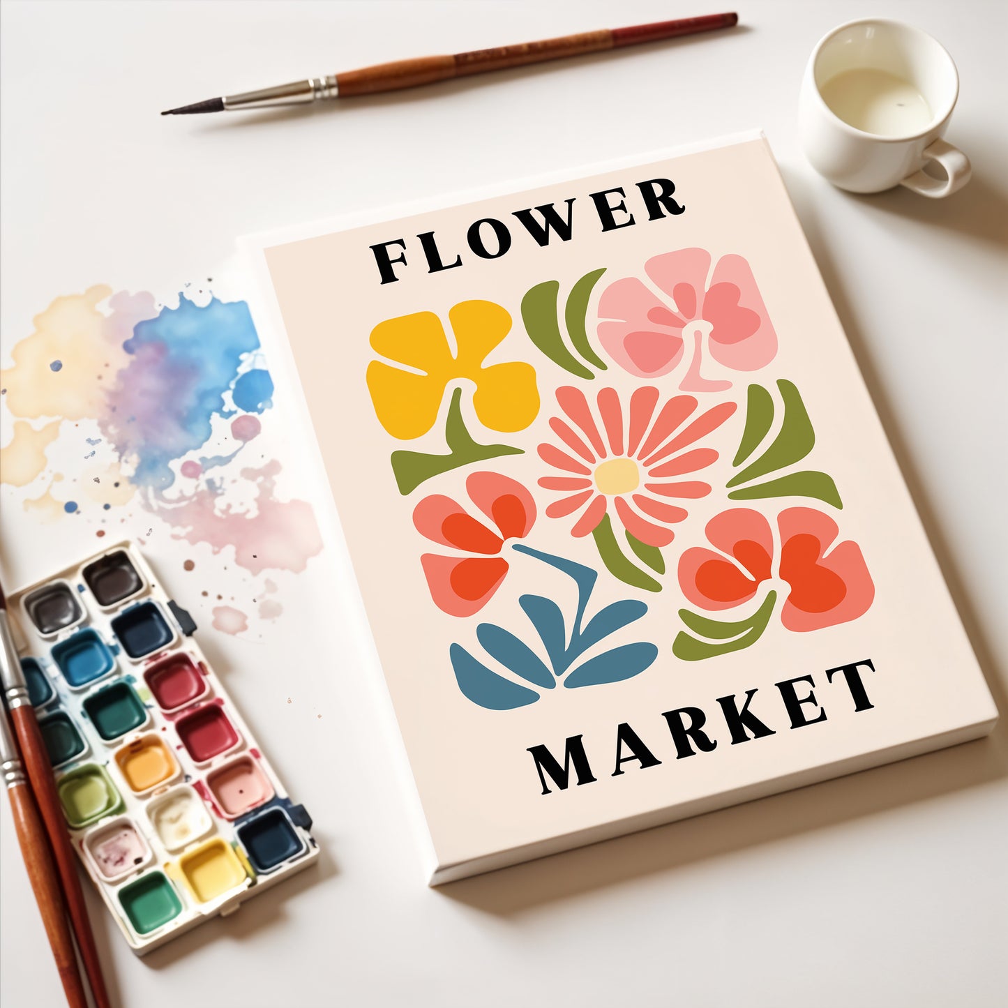 Abstract Flower Market Print