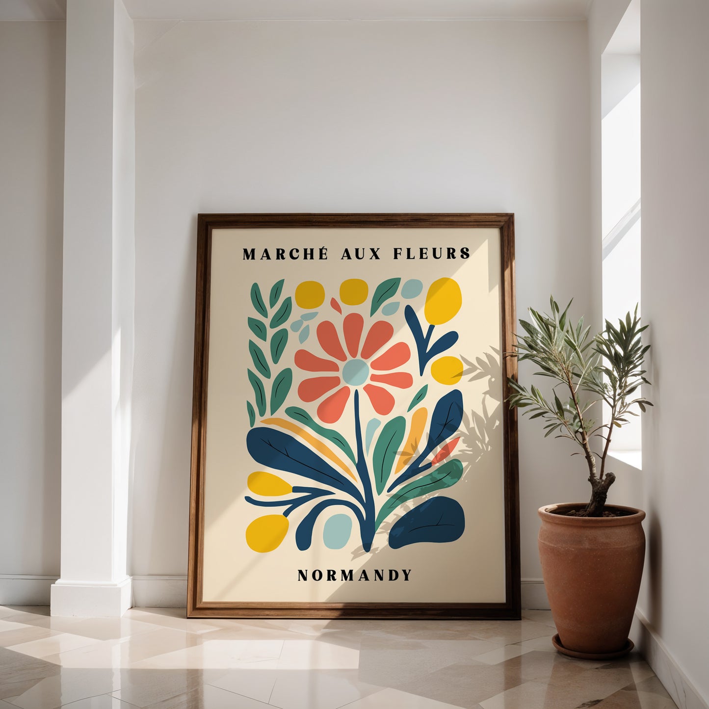 Normandy Flower Market Print