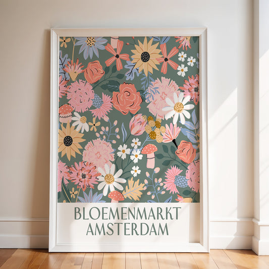 Amsterdam Flower Market Print