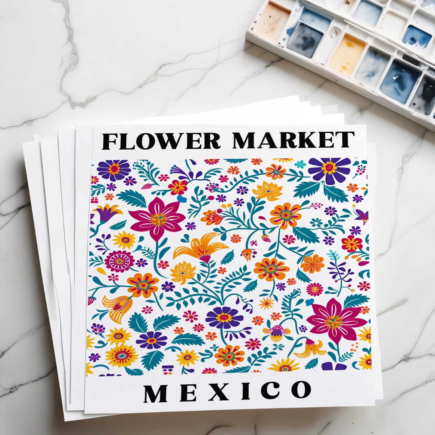 Mexico Flower Market Print