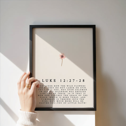 Consider The Wildflowers | Luke 12:27-28 Print