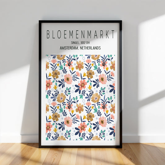 Amsterdam Flower Market Print