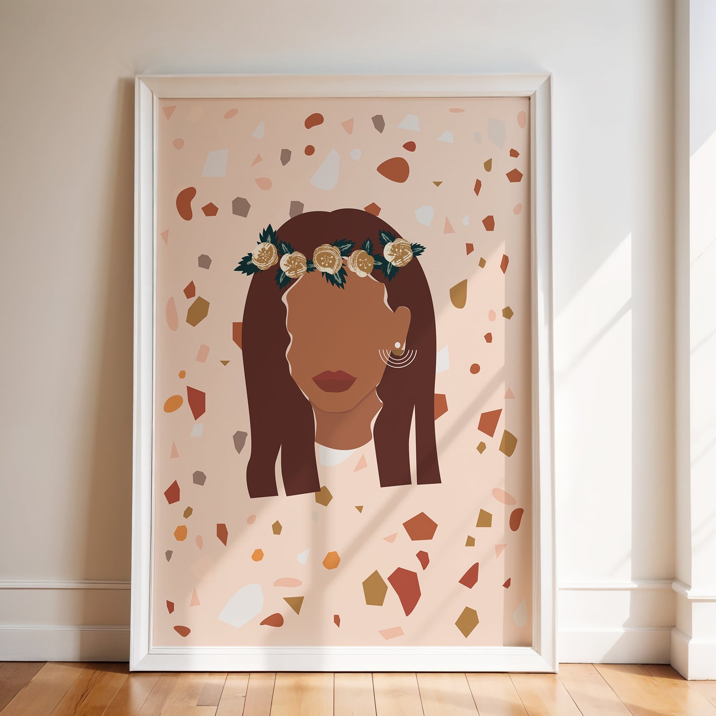 Flower Crown Woman Art Print