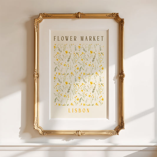 Lisbon Flower Market Print