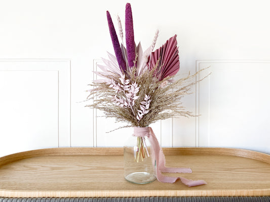 Purple Dried Flower Bouquet