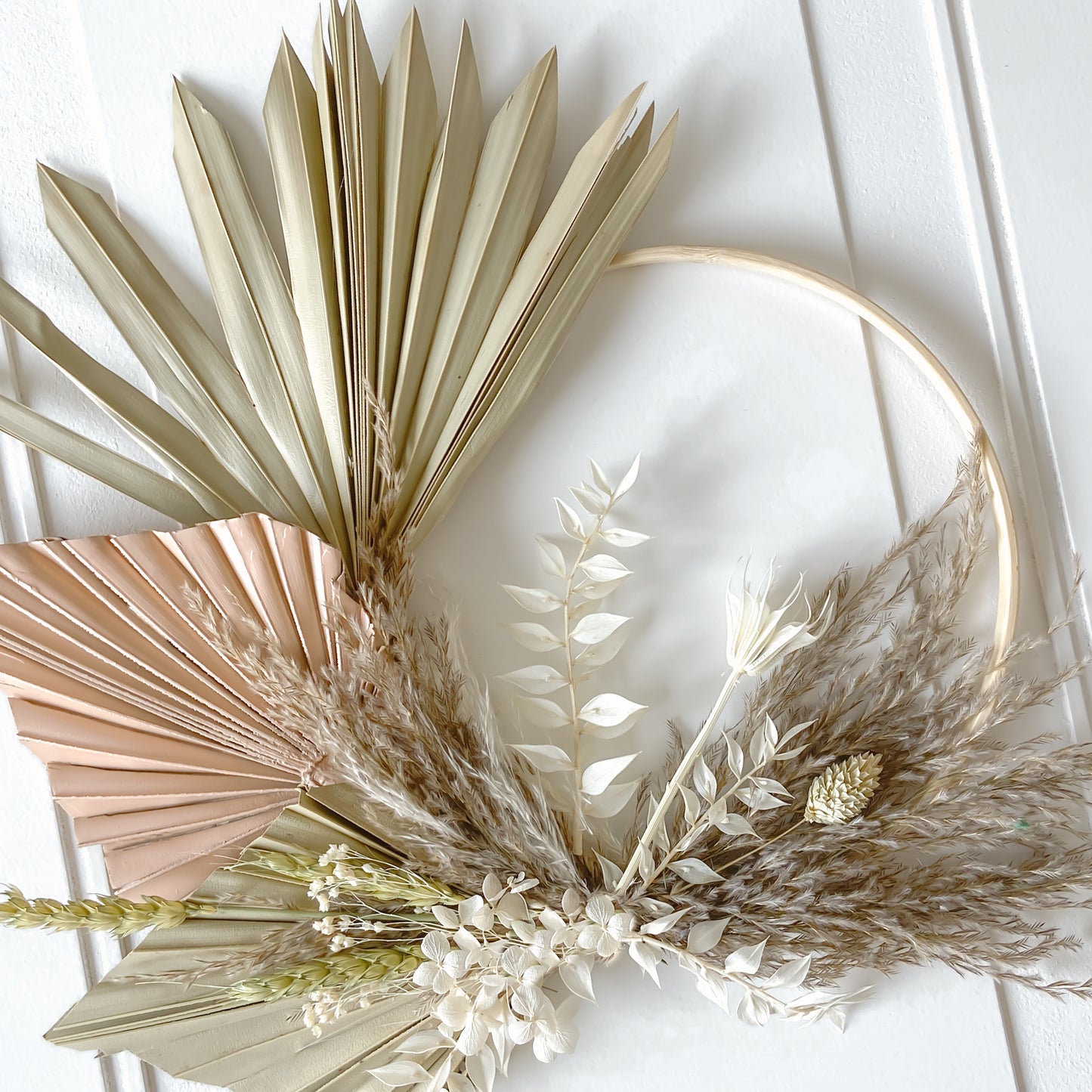 Light + Neutral Dried Flowers Wreath