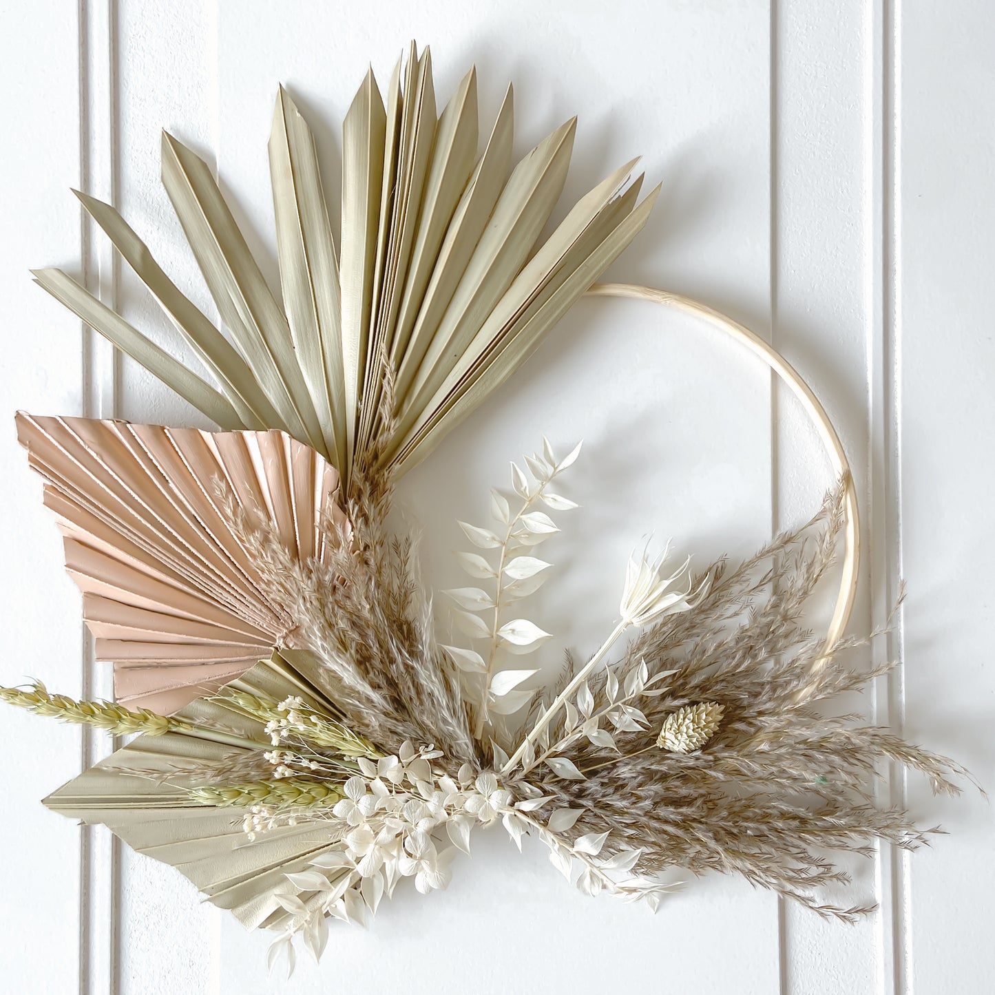 Light + Neutral Dried Flowers Wreath