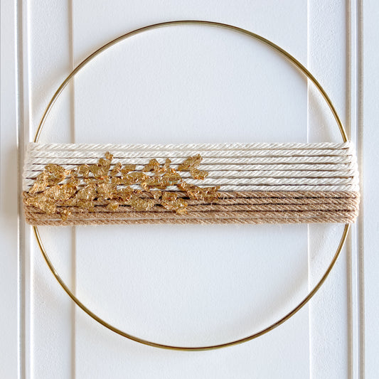 Gold Foil Macrame Wreath