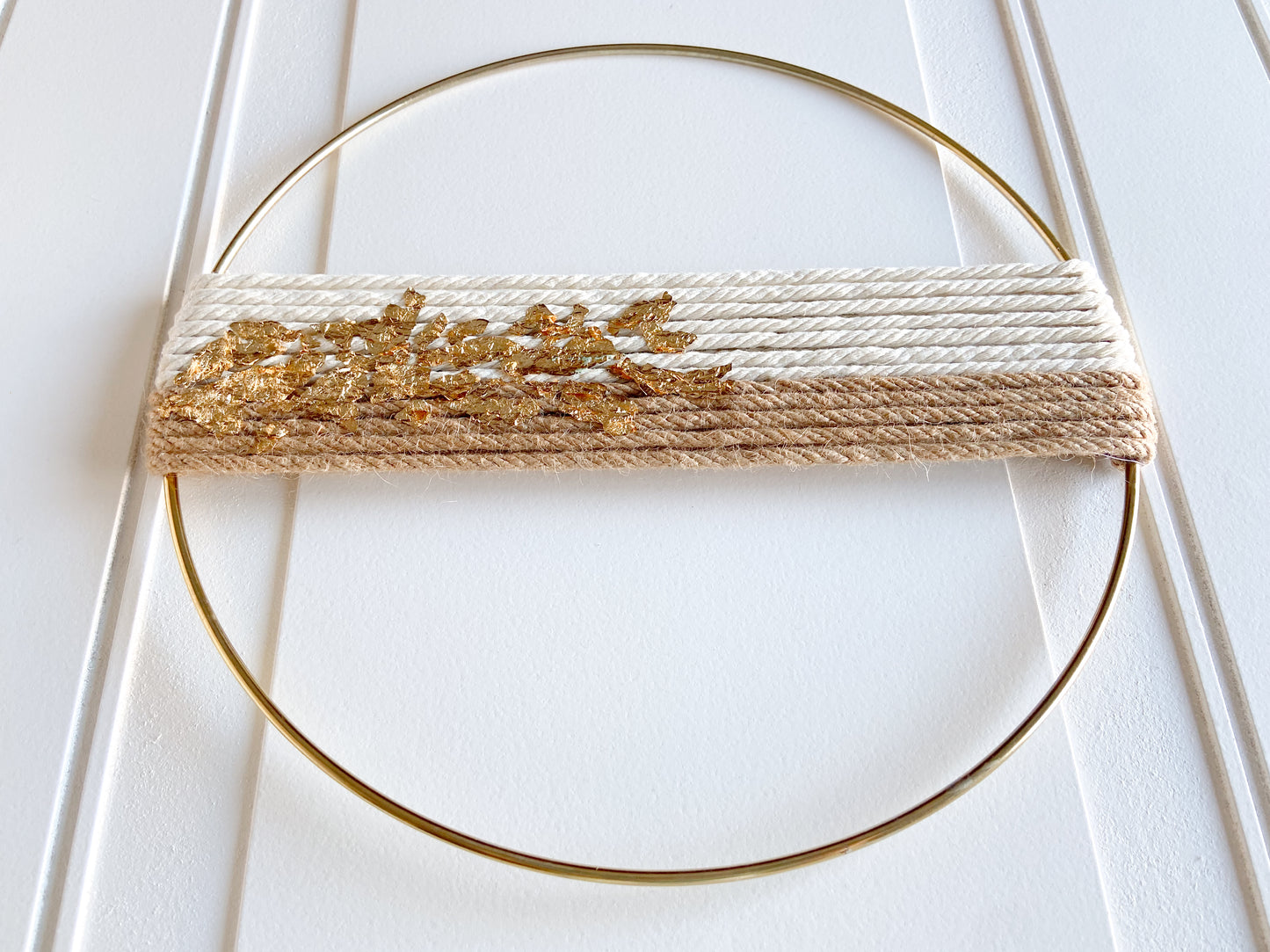 Gold Foil Macrame Wreath