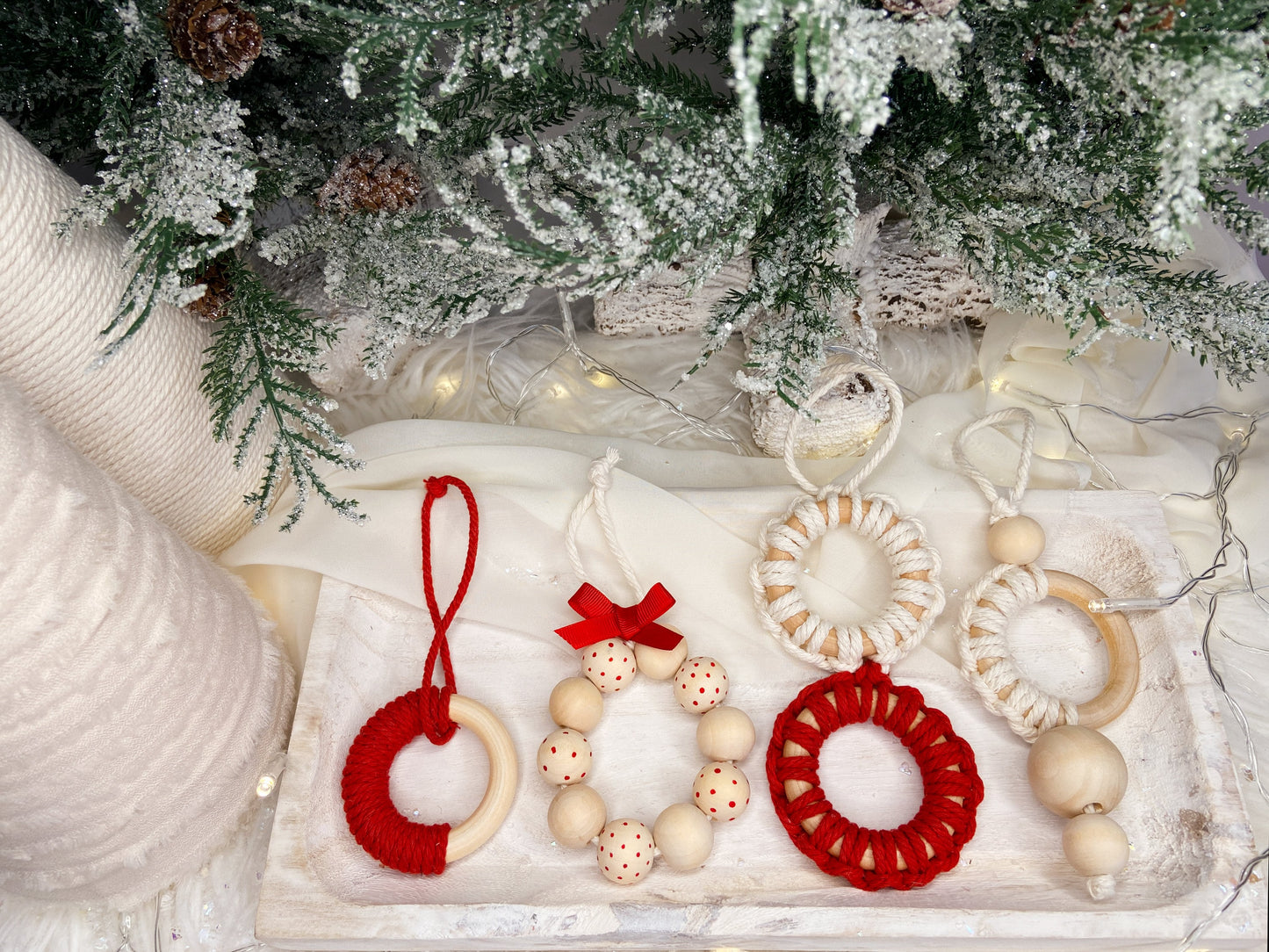 4-Piece Set Of Macramé Ornaments