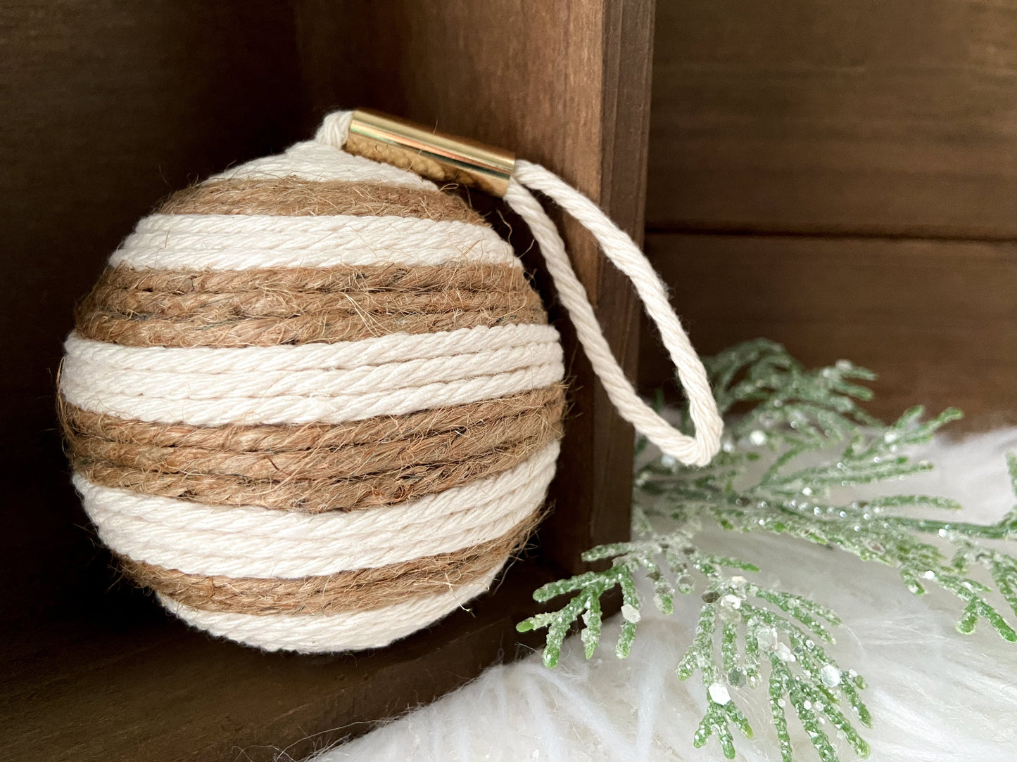 Set Of Rustic Chic Handmade Ornaments