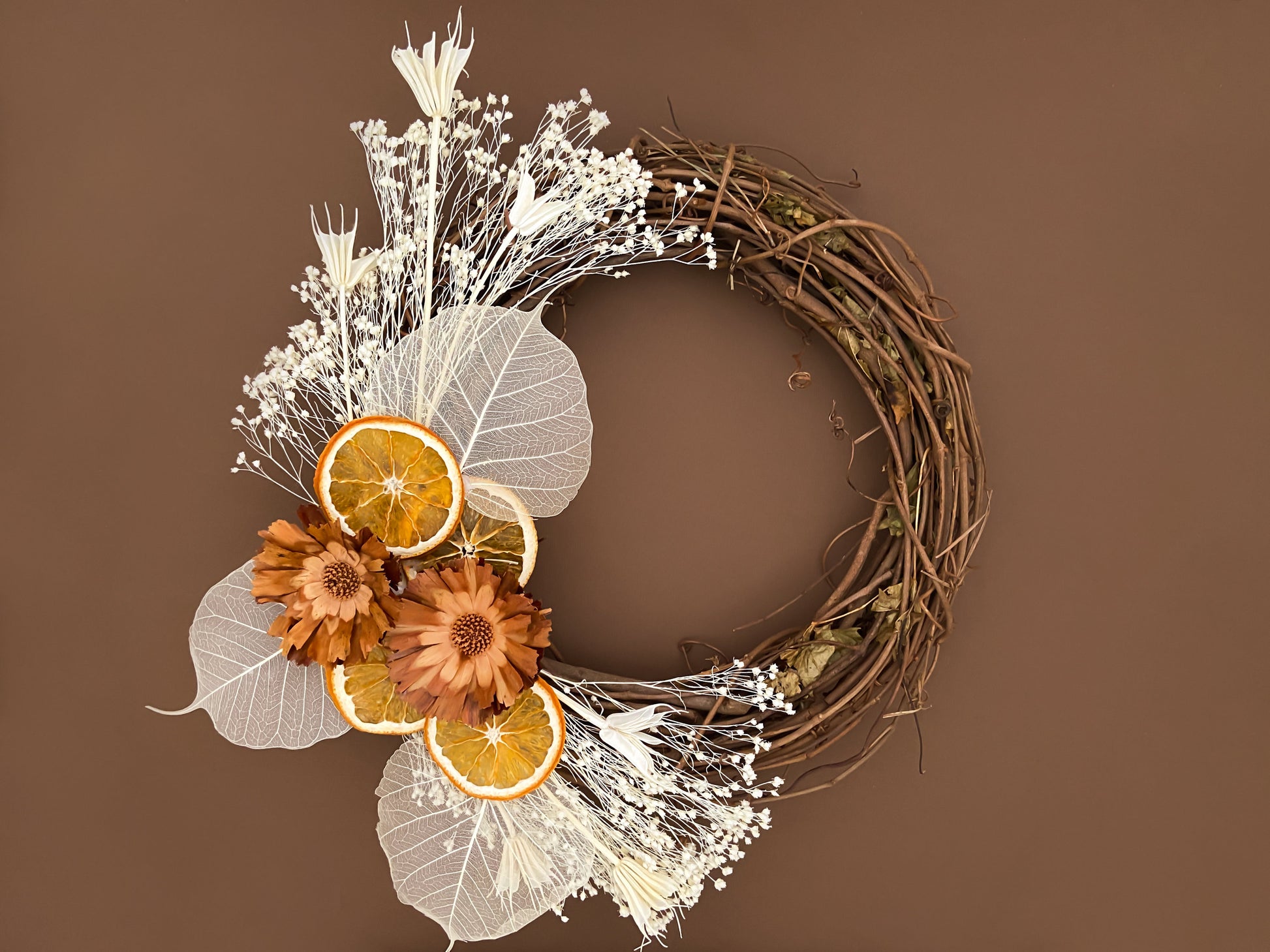 Rustic Dried Orange Wreath