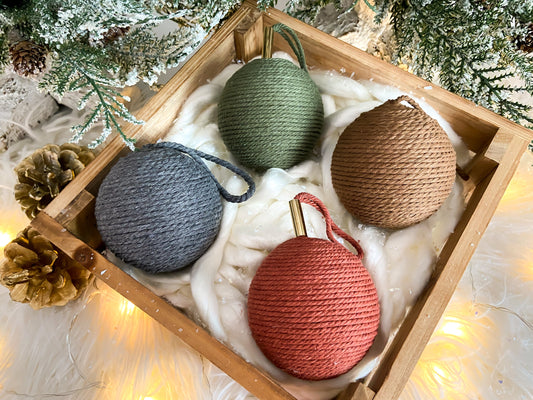 4-Piece Set Of Rustic Traditional Handmade Ornaments