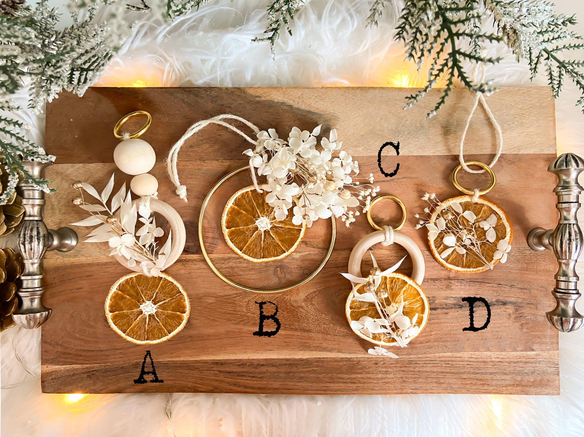 Set Of Dried Orange Ornaments