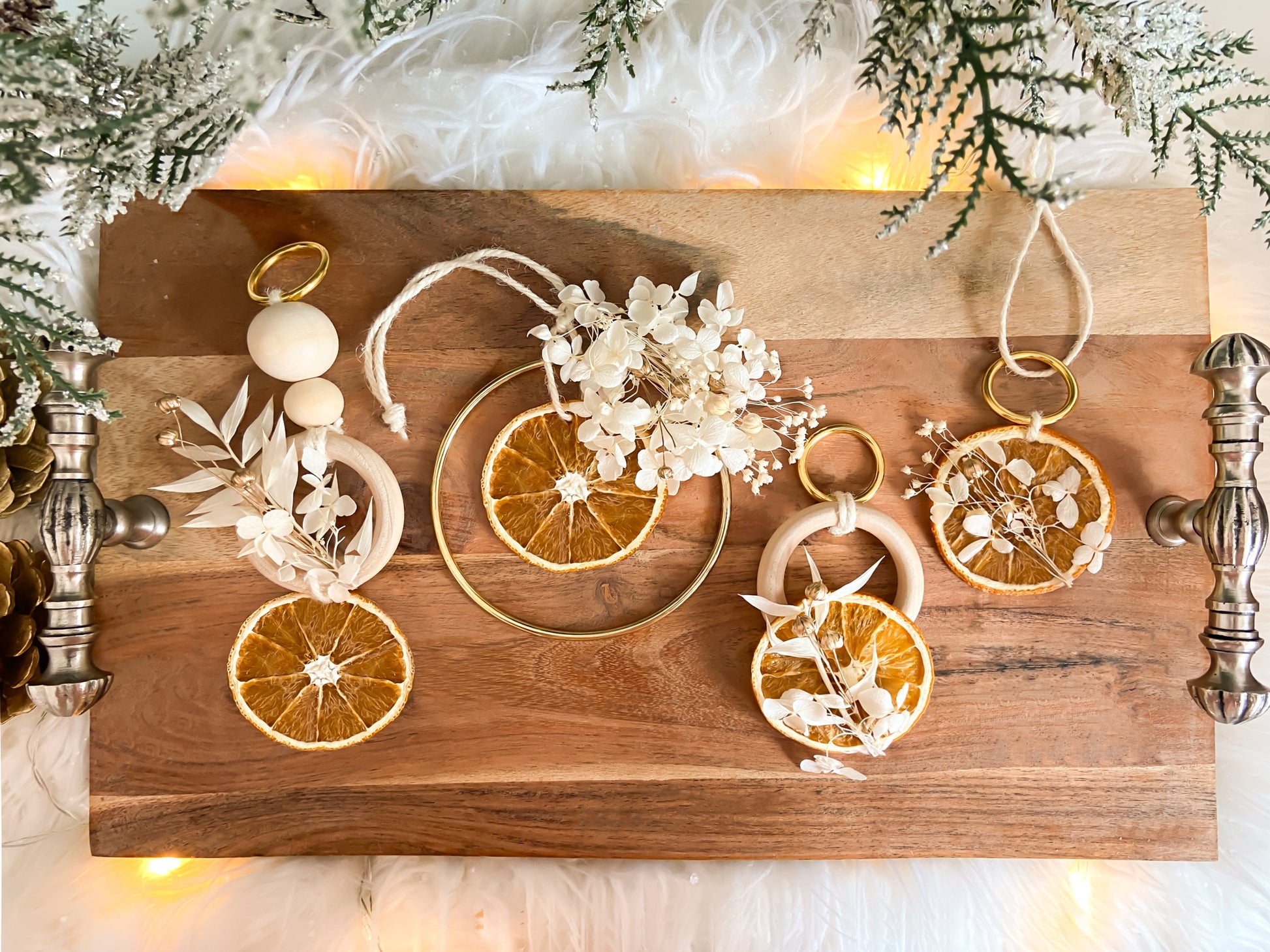 Set Of Dried Orange Ornaments