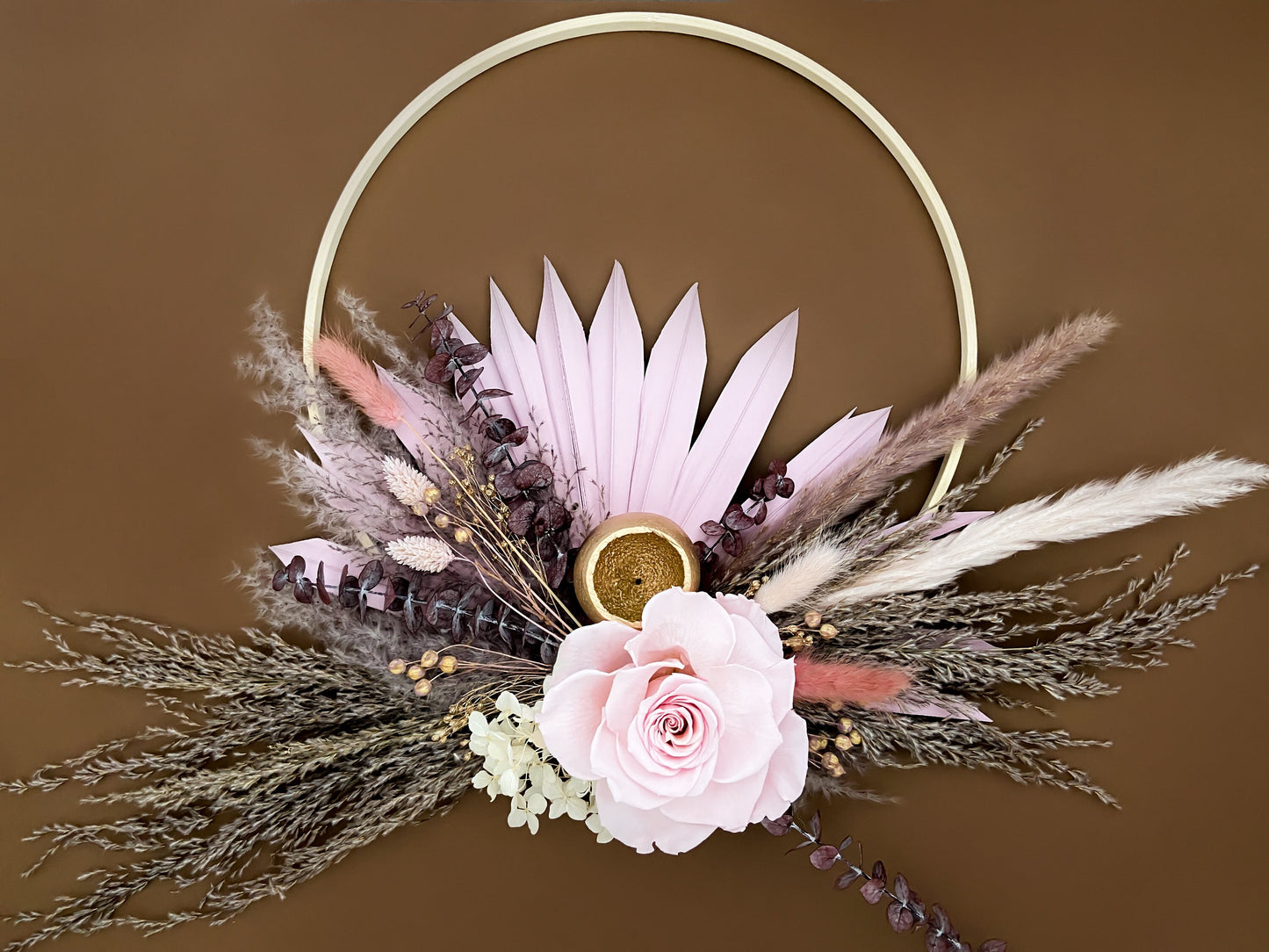 Rose Dried Flowers Wreath