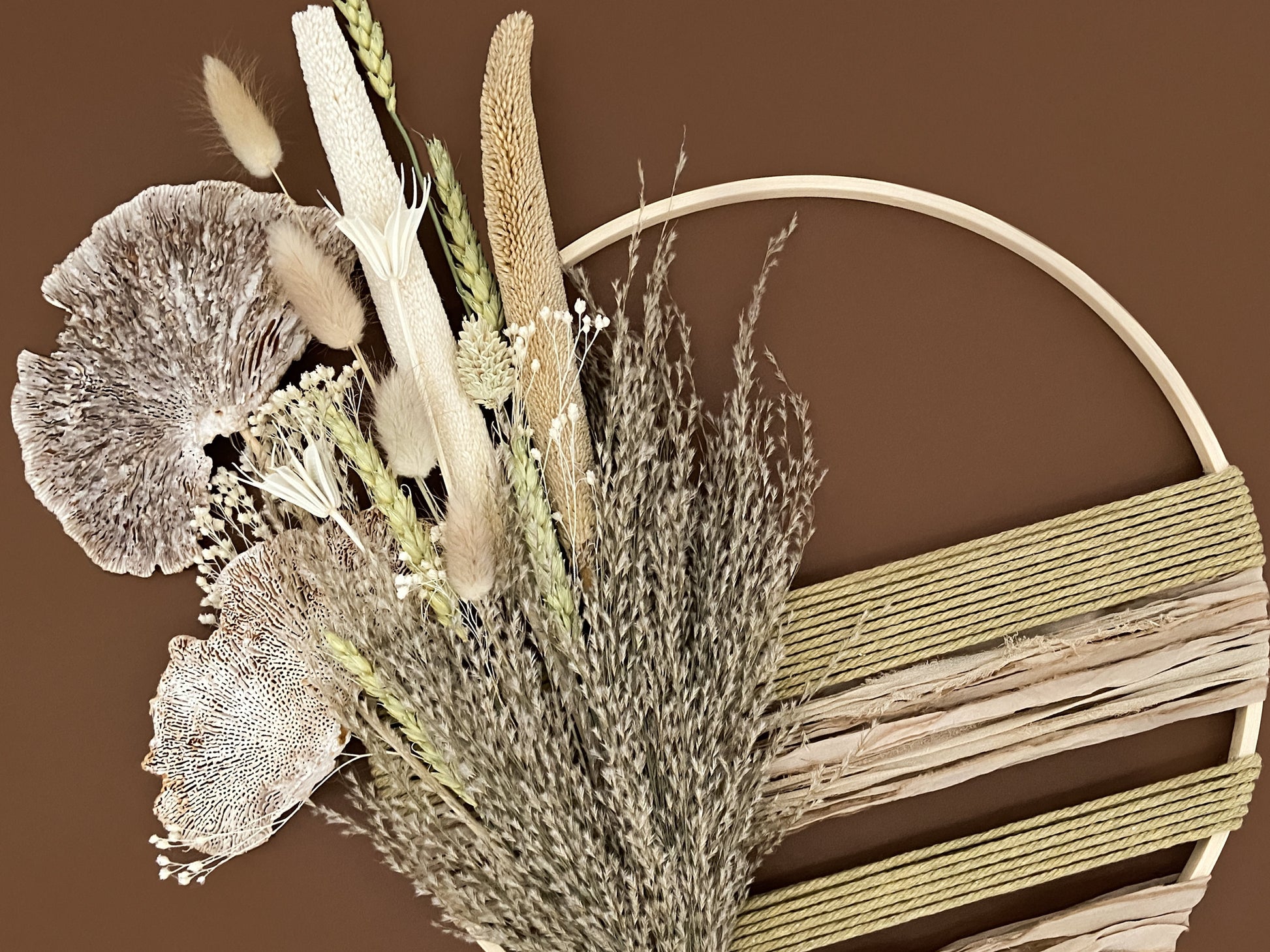 Dried Flowers & Mushroom Wreath