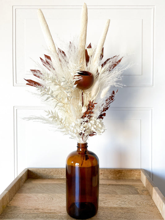 Terracotta Brown & Neutral Dried Flower Bouquet