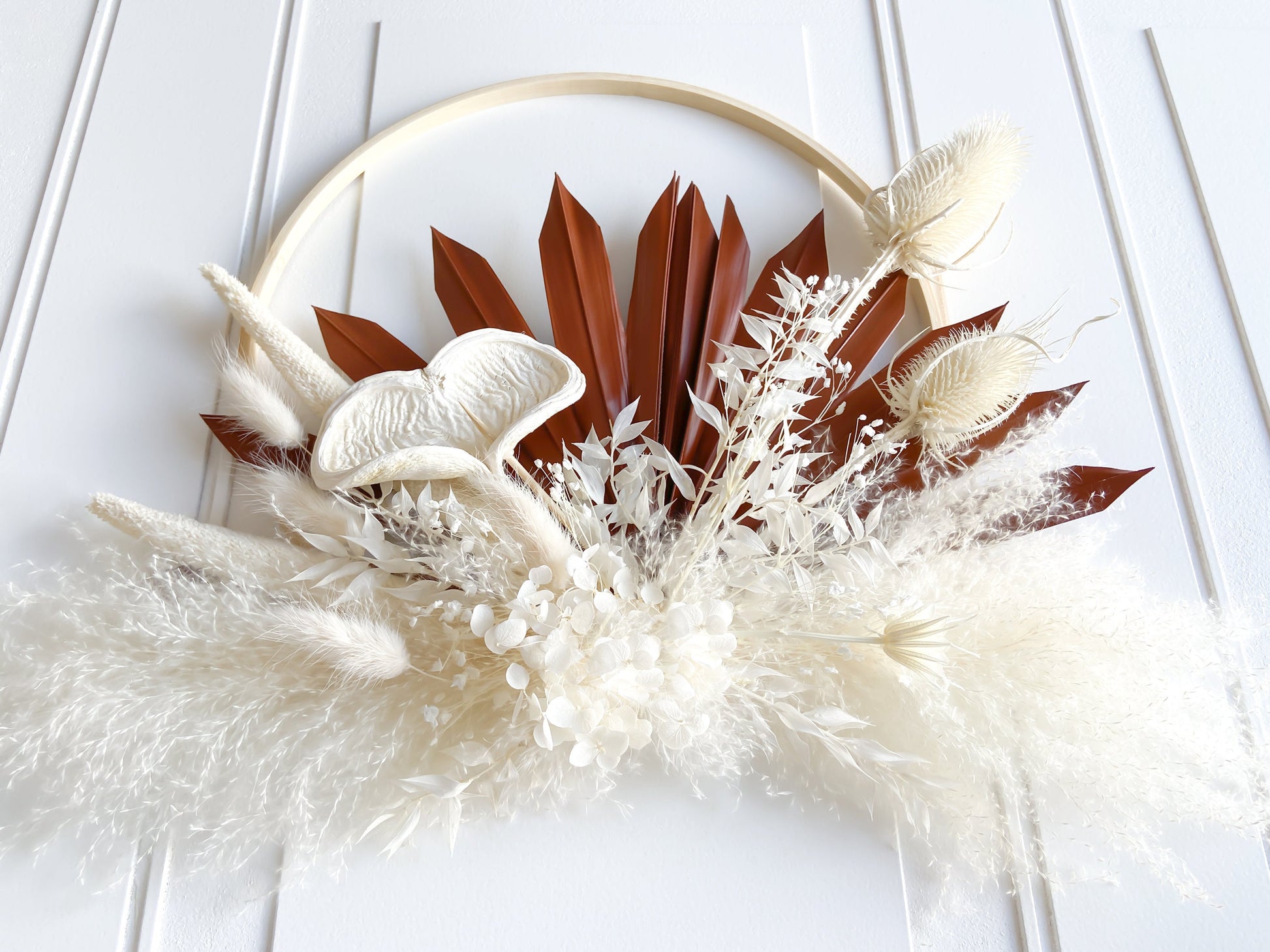 Terracotta & Neutral Dried Flowers Wreath