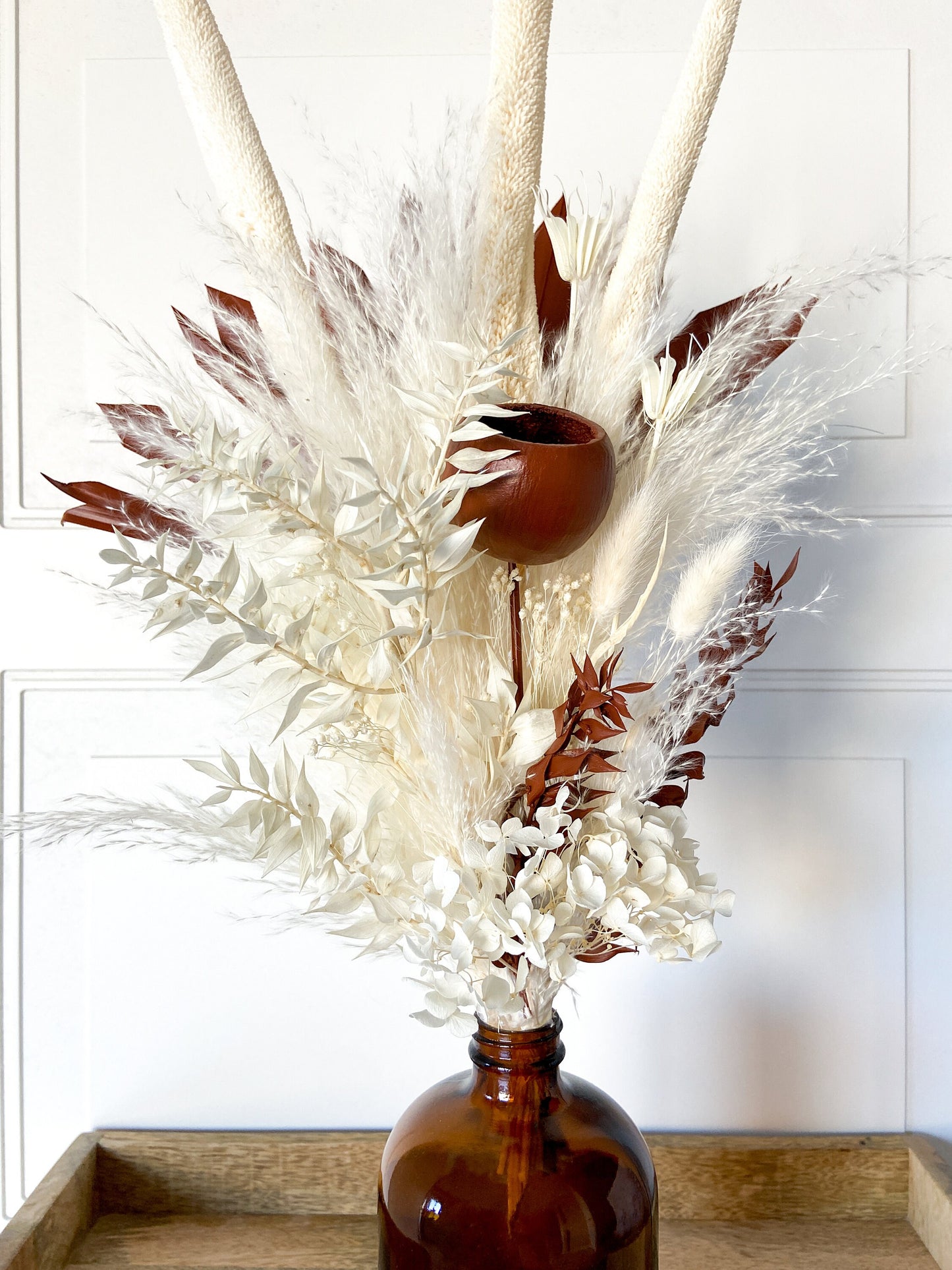 Terracotta Brown & Neutral Dried Flower Bouquet