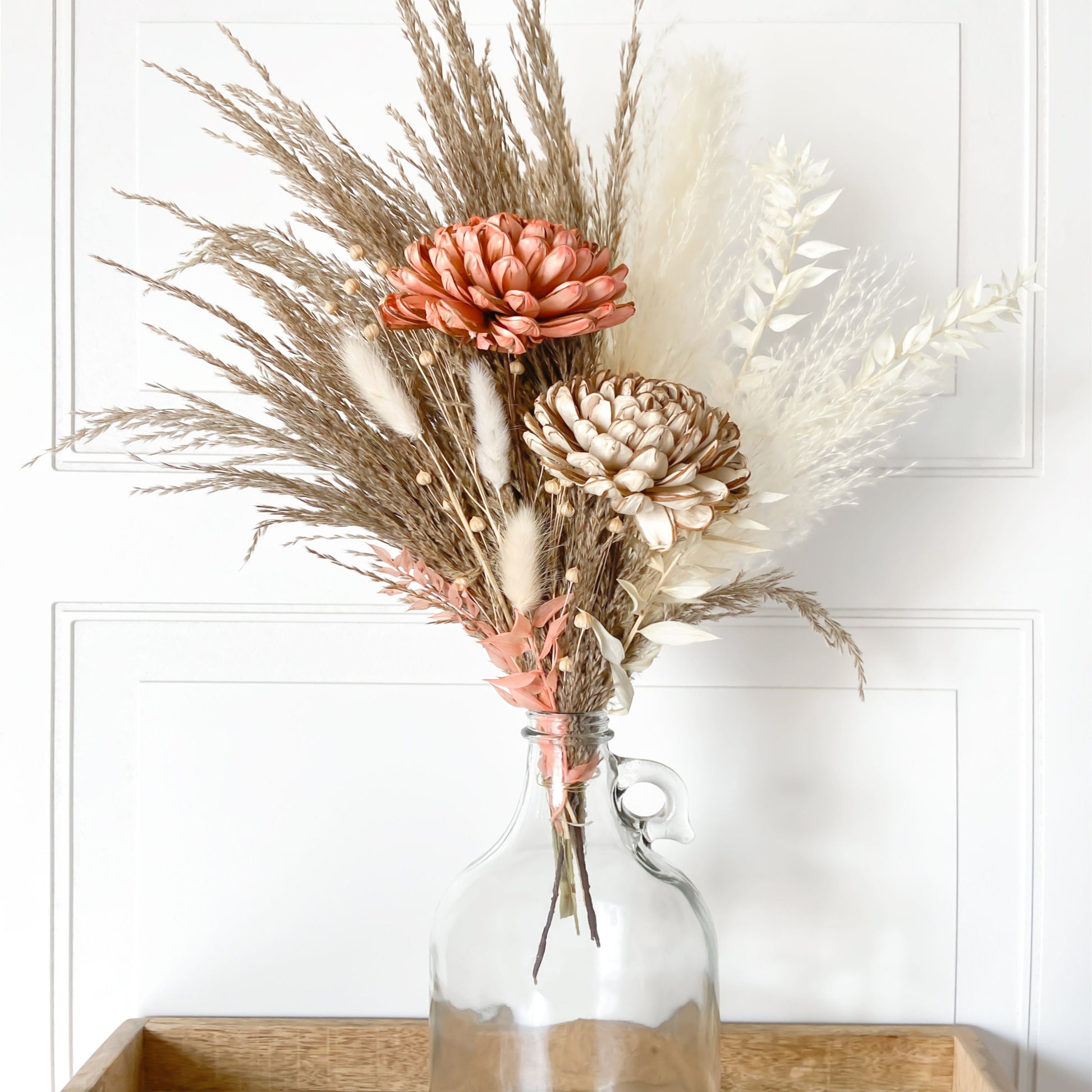 Pinks & Browns Dried Flower Bouquet