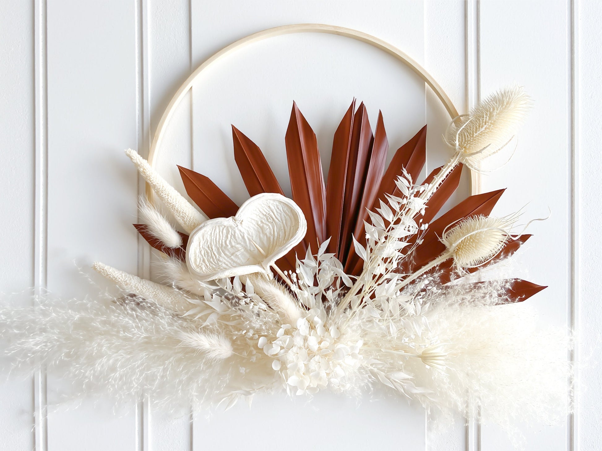 Terracotta & Neutral Dried Flowers Wreath