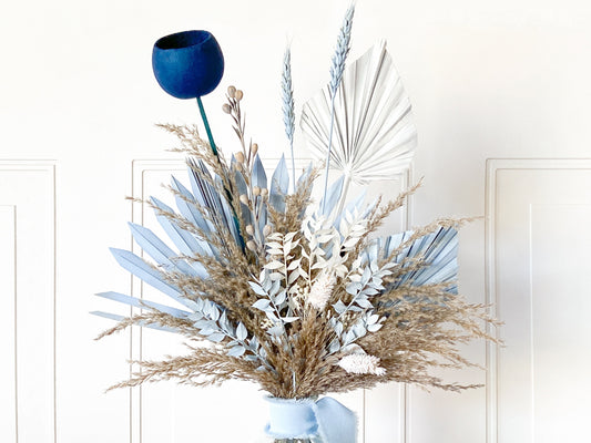 Hues of Blue Dried Flower Bouquet