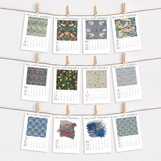 2025 William Morris Inspired Desk Calendar