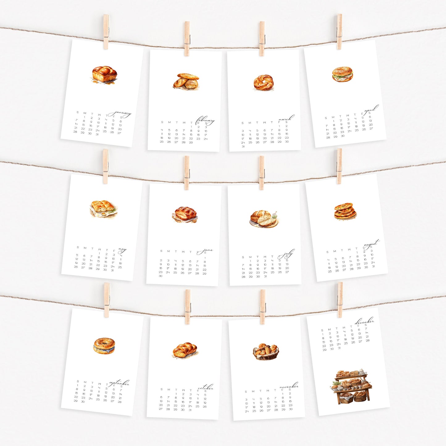 2025 Bread Lovers Desk Calendar