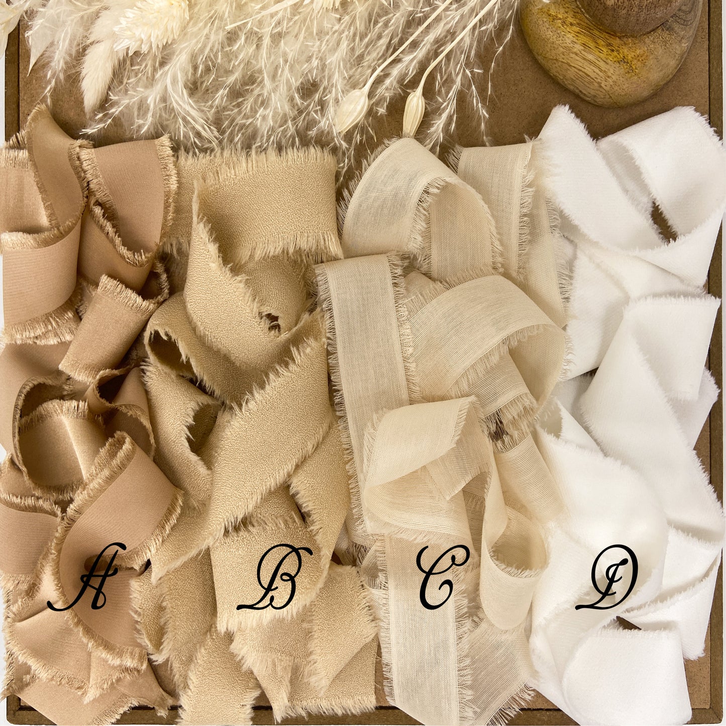 Neutrals Hand-Frayed Ribbon