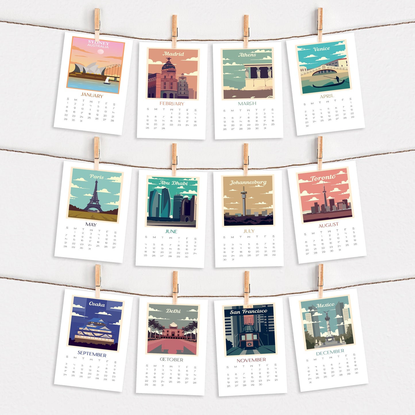 2025 Travel Desk Calendar