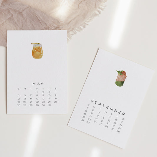 2025 Drinks & Cocktails Inspired Desk Calendar