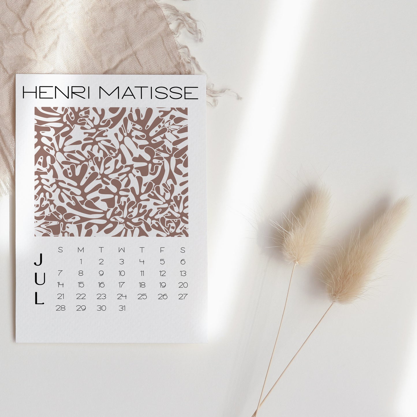 2025 Henri Matisse Inspired Desk Calendar