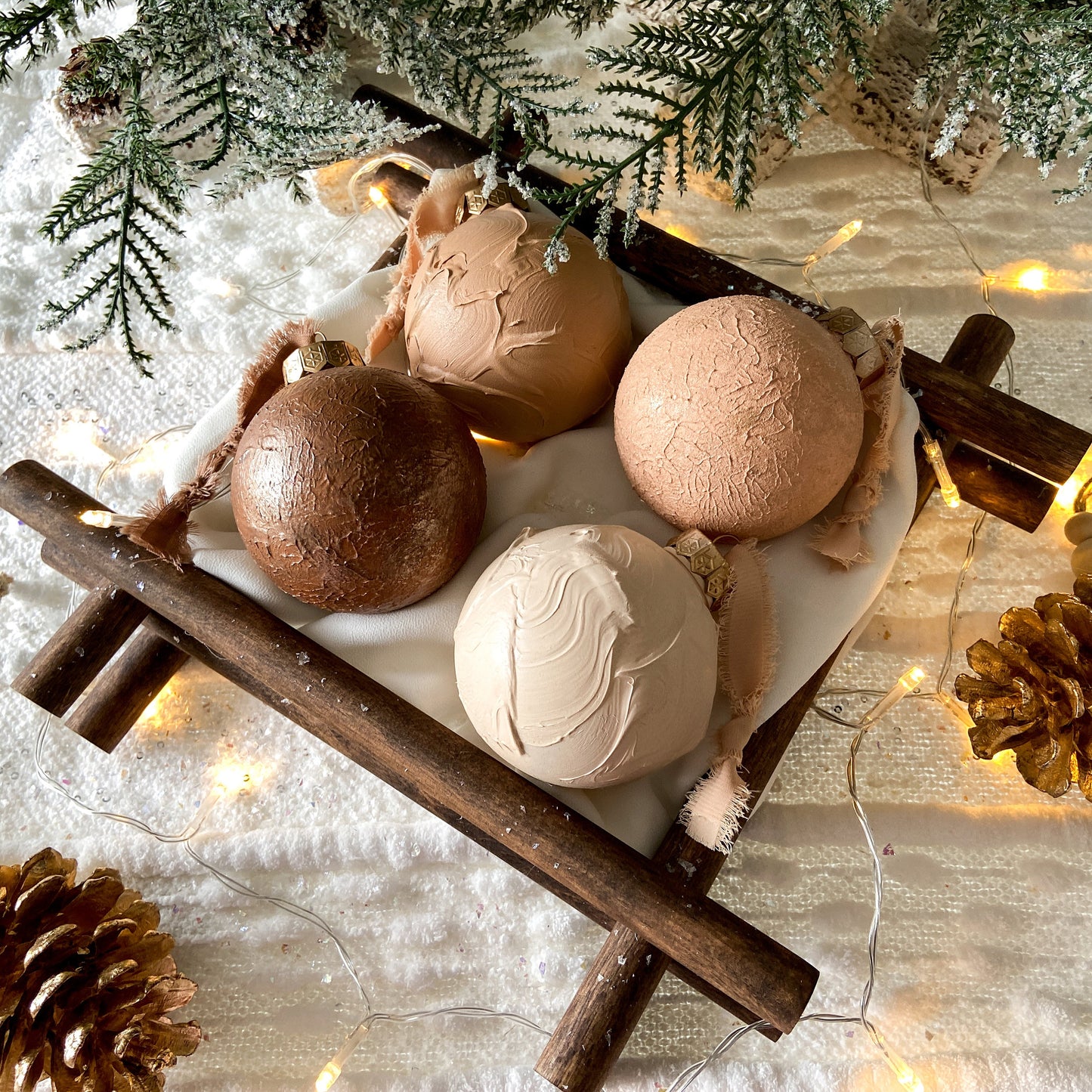 Brown & Neutral Ornament Set