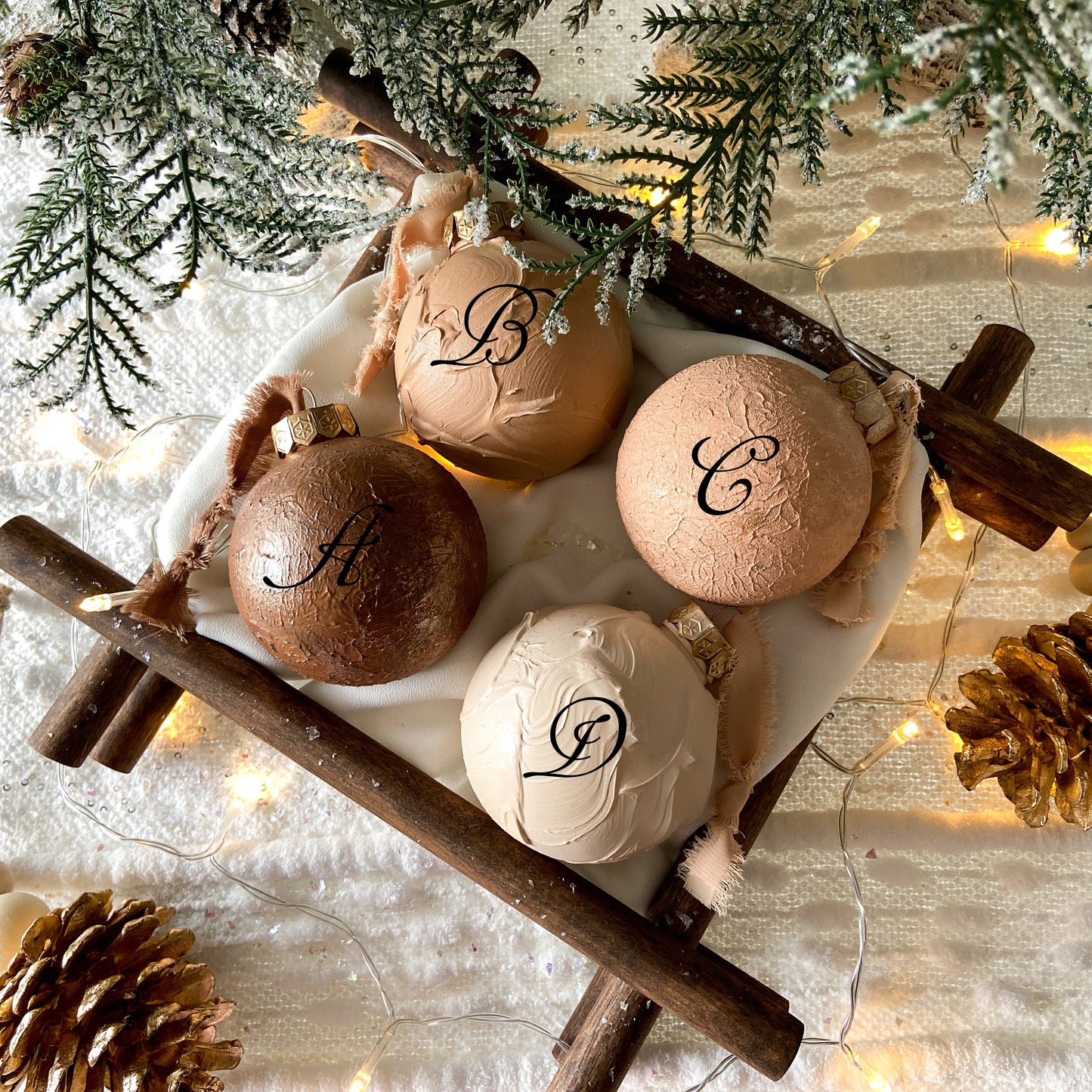 Brown & Neutral Ornament Set