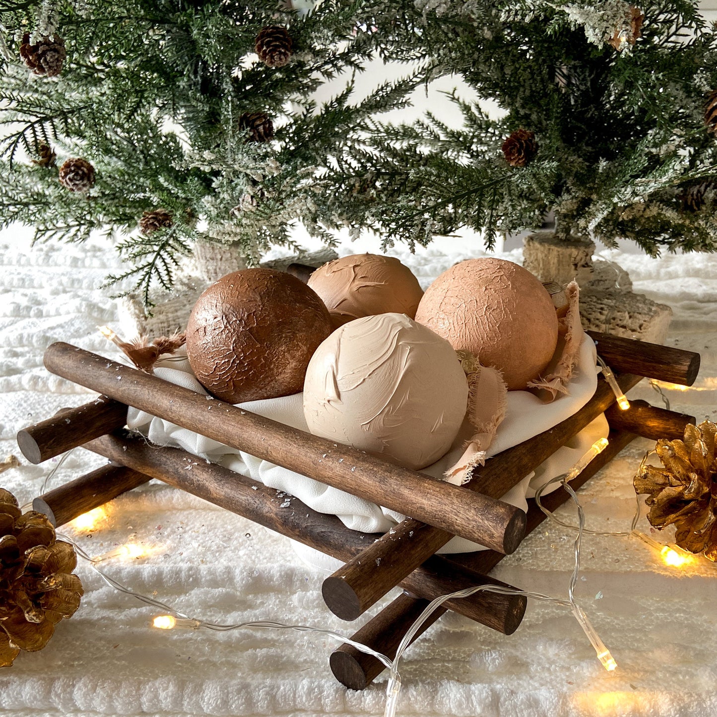 Brown & Neutral Ornament Set