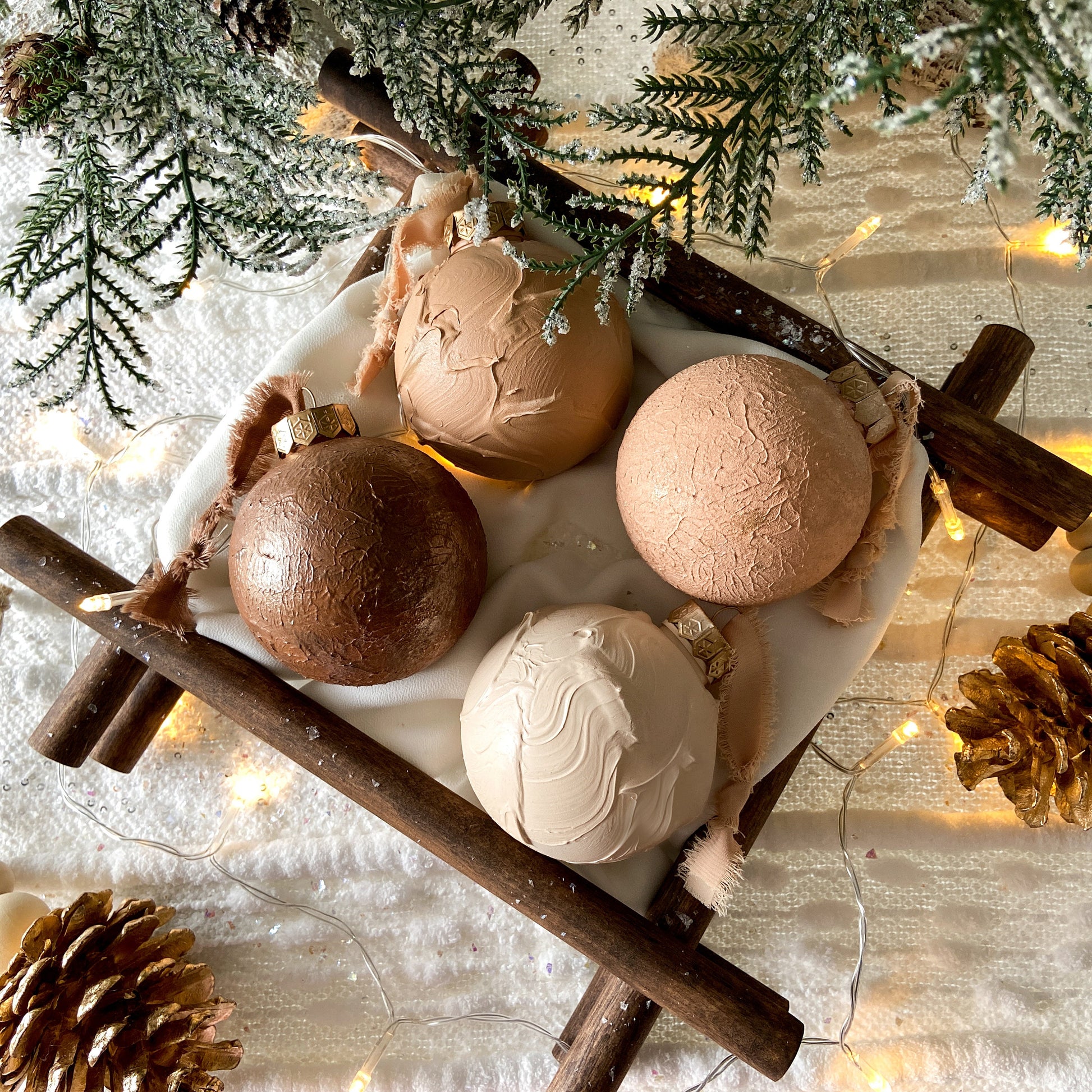 Brown & Neutral Ornament Set