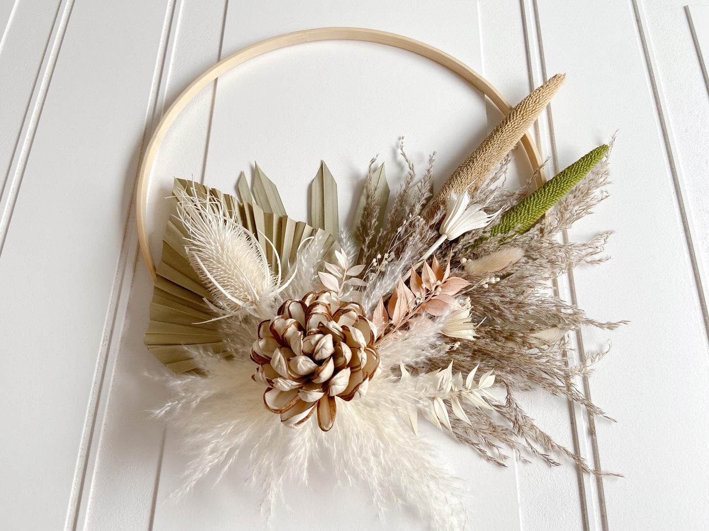 Neutral Dried Flowers Wreath