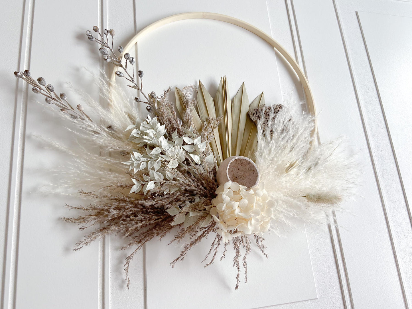 Neutral Dried Flowers Wreath